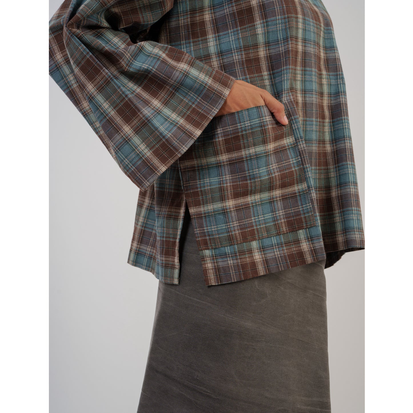 Mori Kurung Kedah Top in Blue
