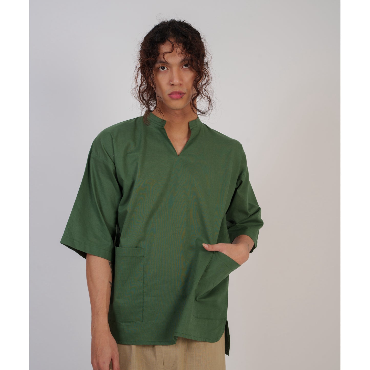 Niji Top In Emerald Green