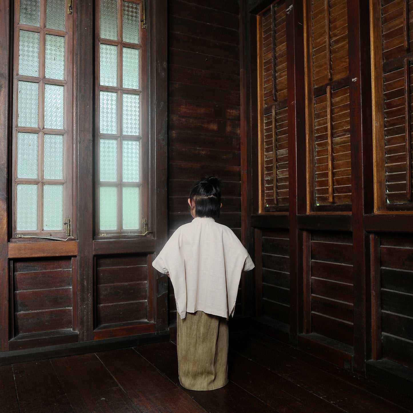 Ratna Boxy Girl Set in Ivory