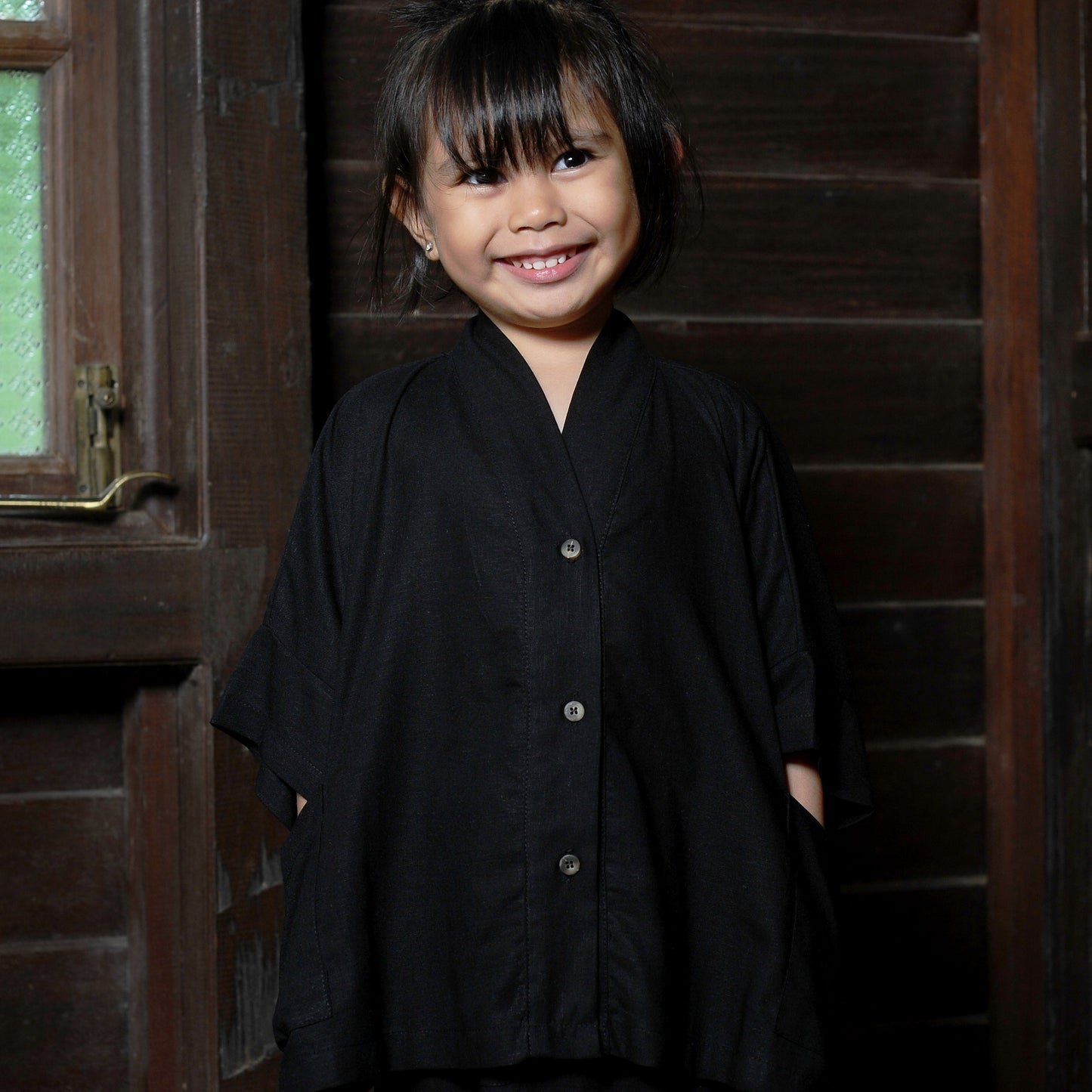 Puspa Girl Kebaya Set in Black