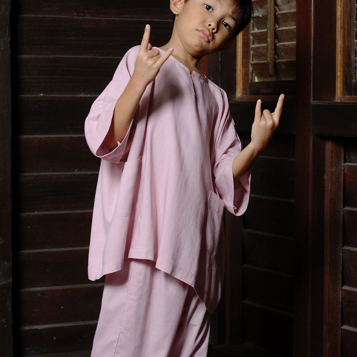 Kama Boy Set in Pink
