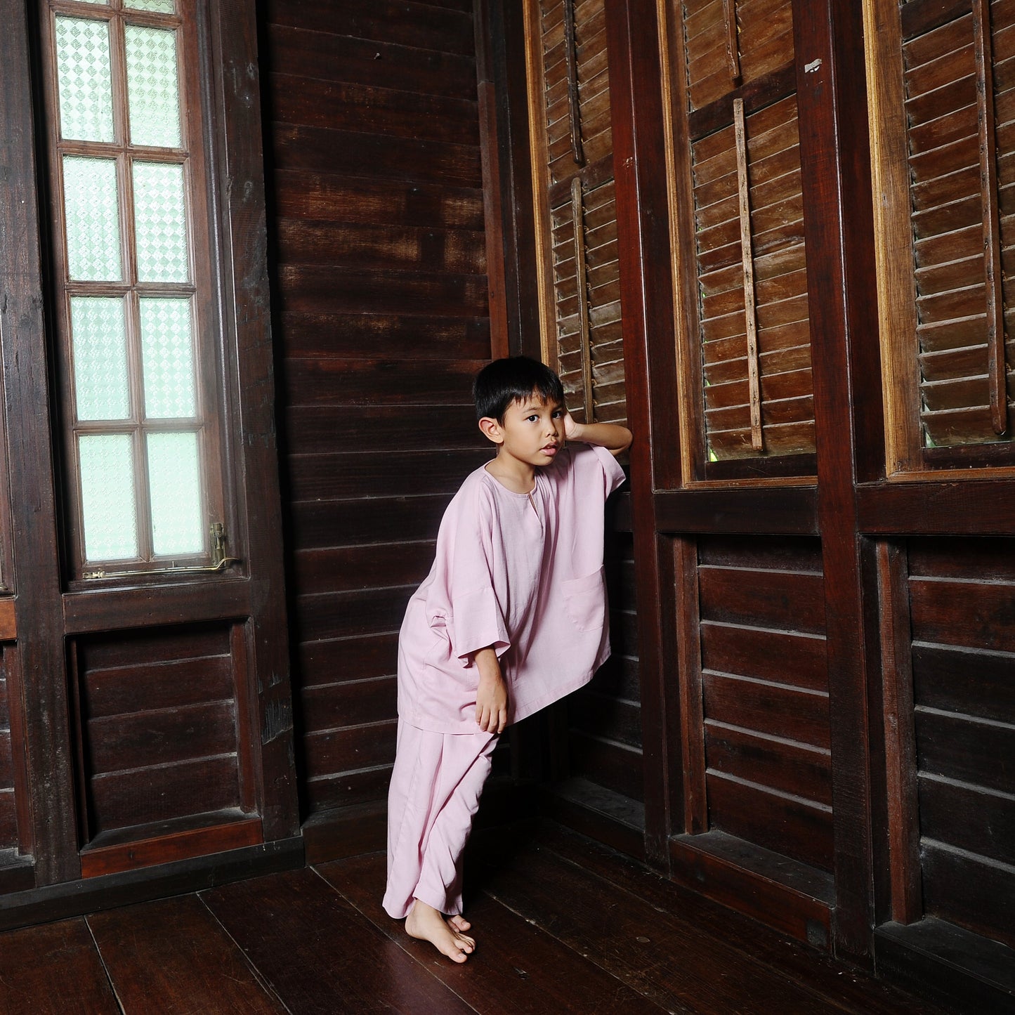 Kama Boy Set in Pink