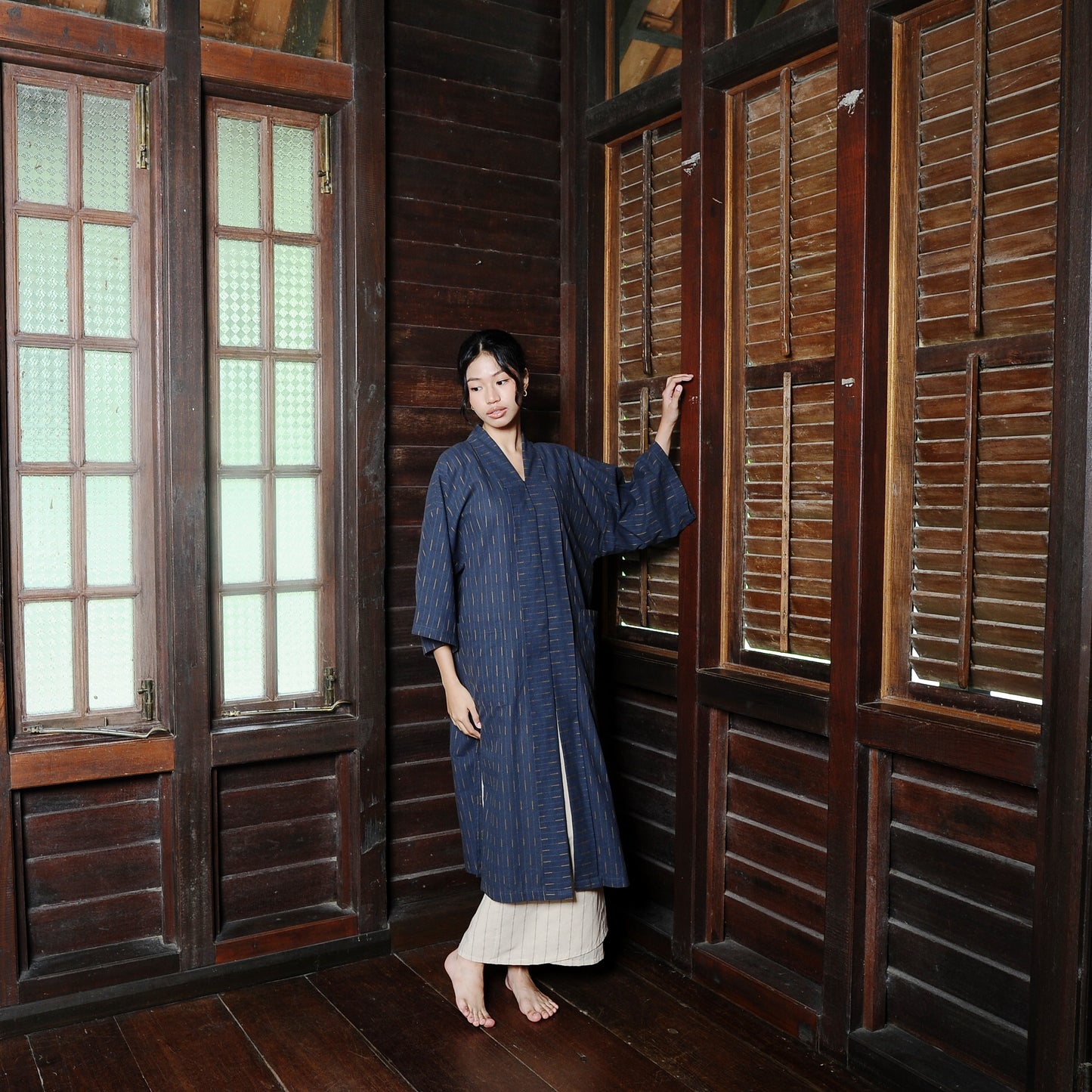 Renjana Kebarung Top in Blue