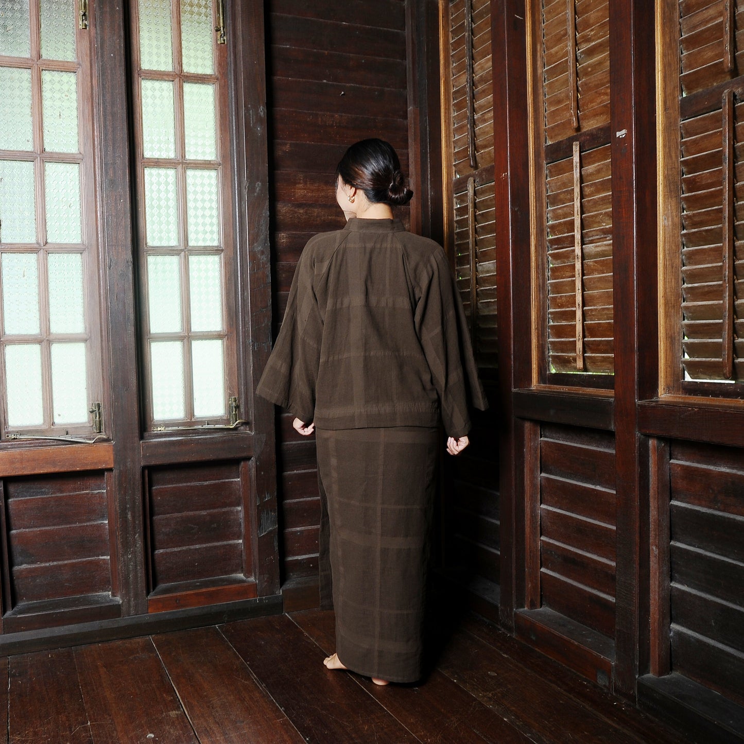 Nirmala Boxy Set in Olive
