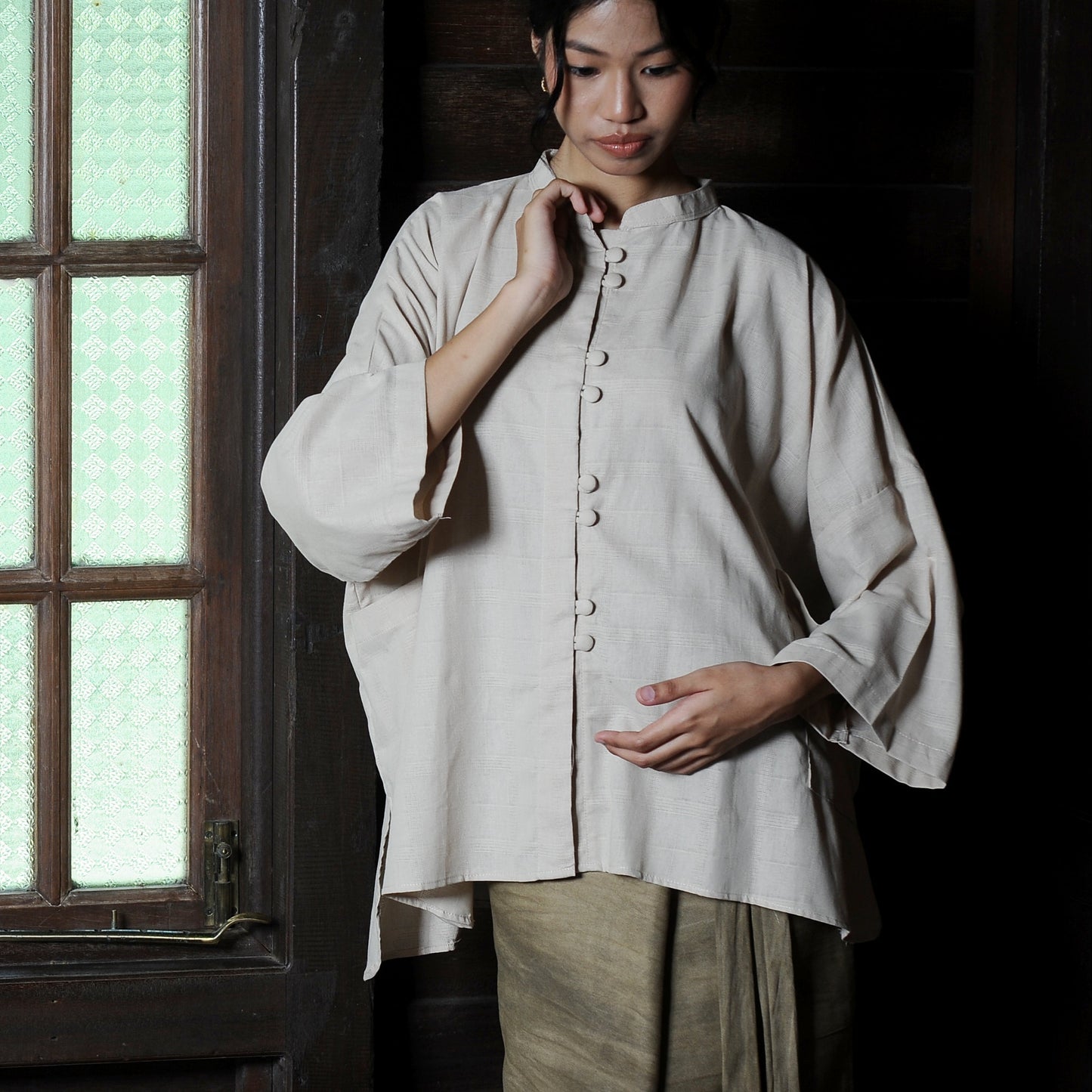 Afsun Boxy Set in Ivory