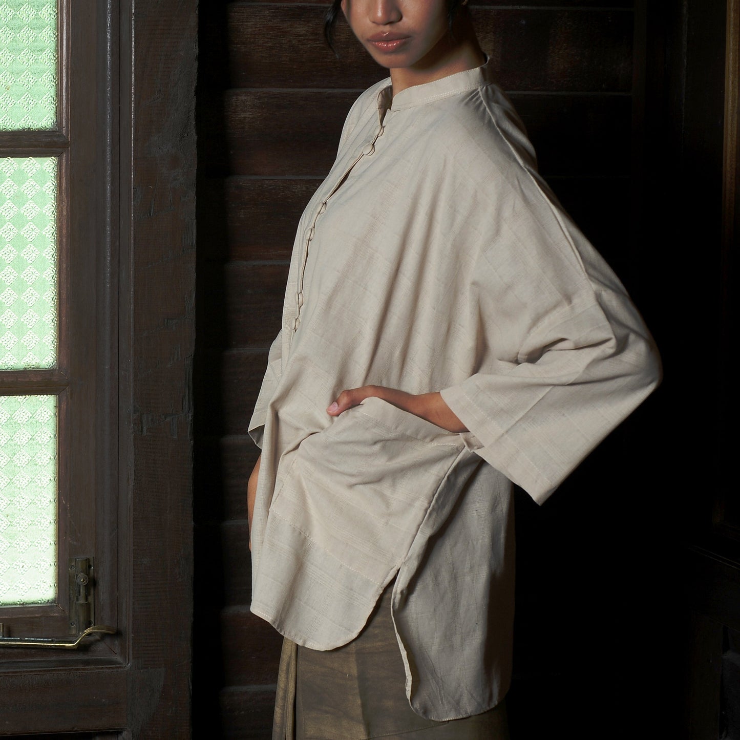 Afsun Boxy Set in Ivory