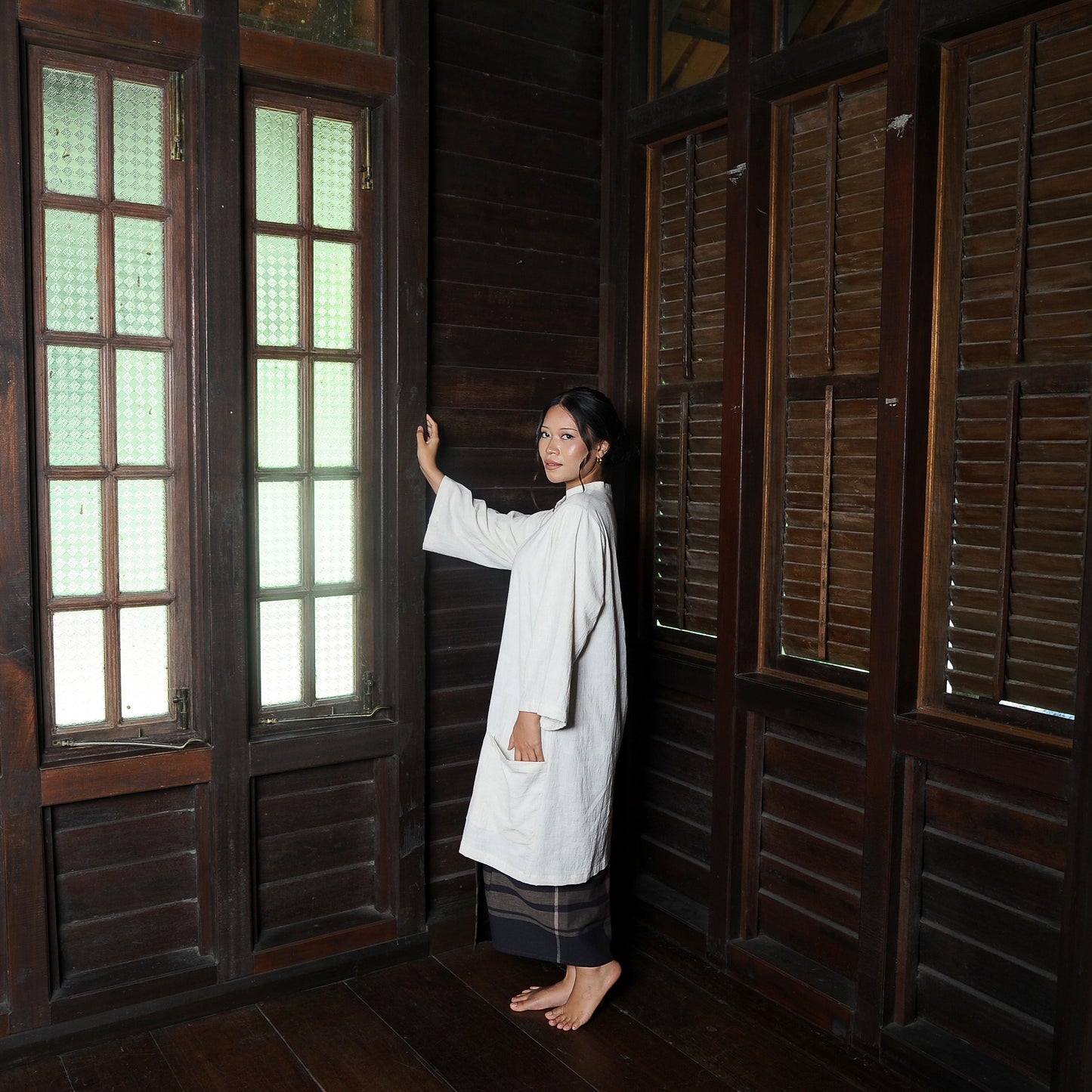 Ribang Kurung Set in Checks