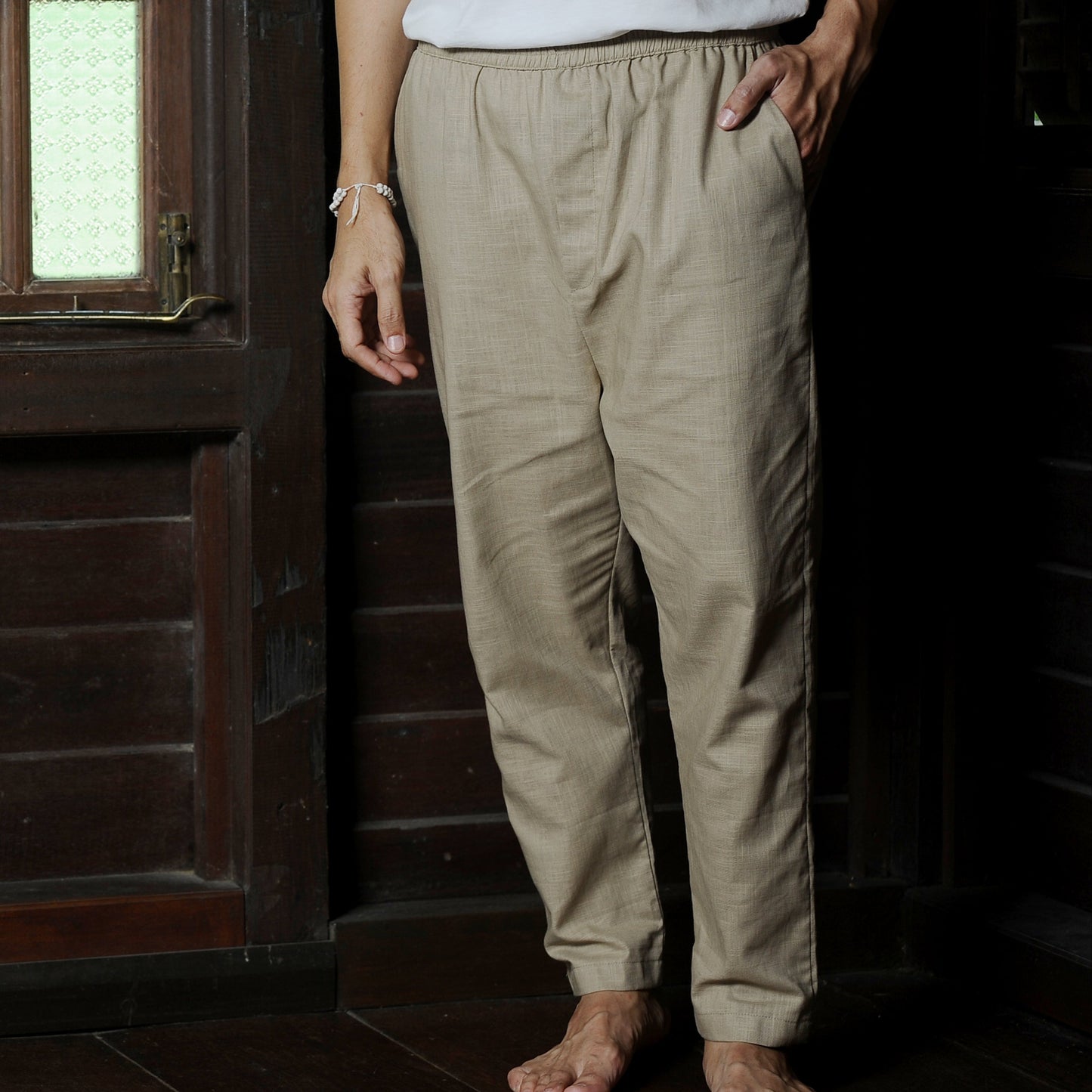 Takah Taper Pants in Taupe