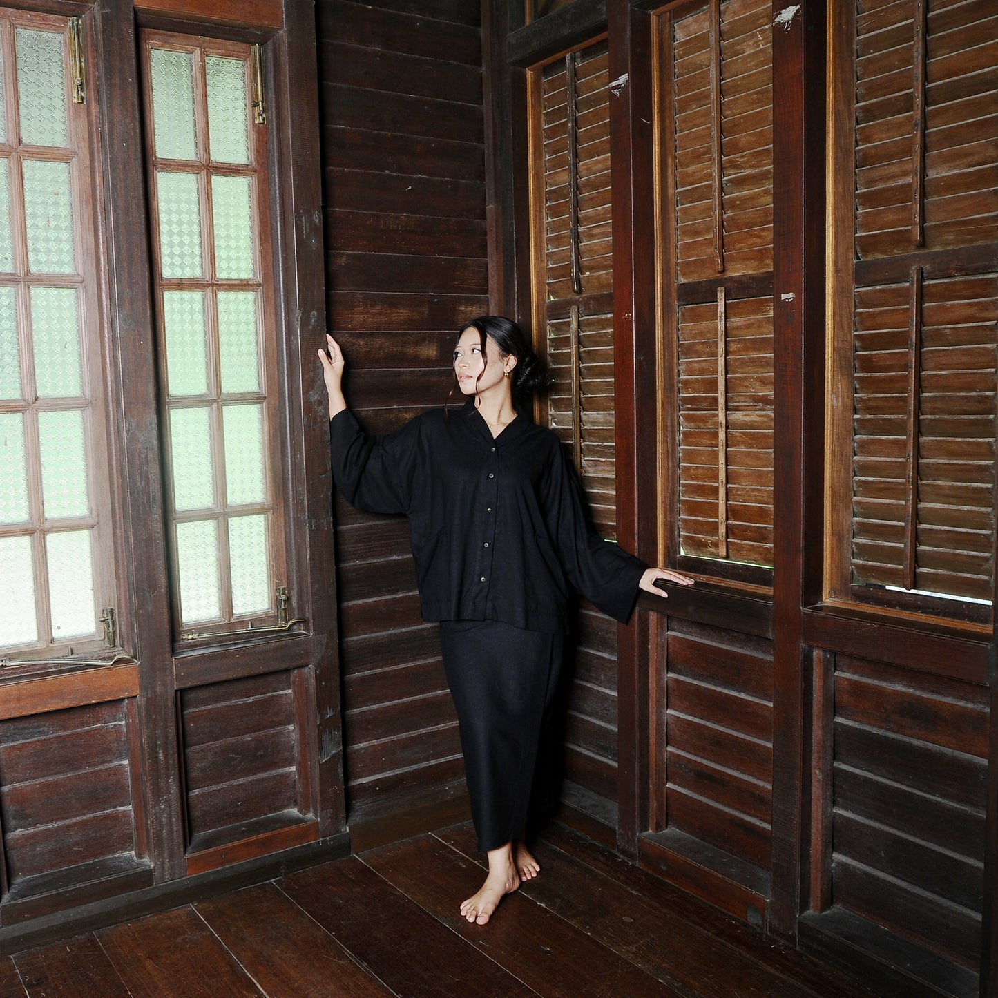 Kirana Boxy Kebaya in Black