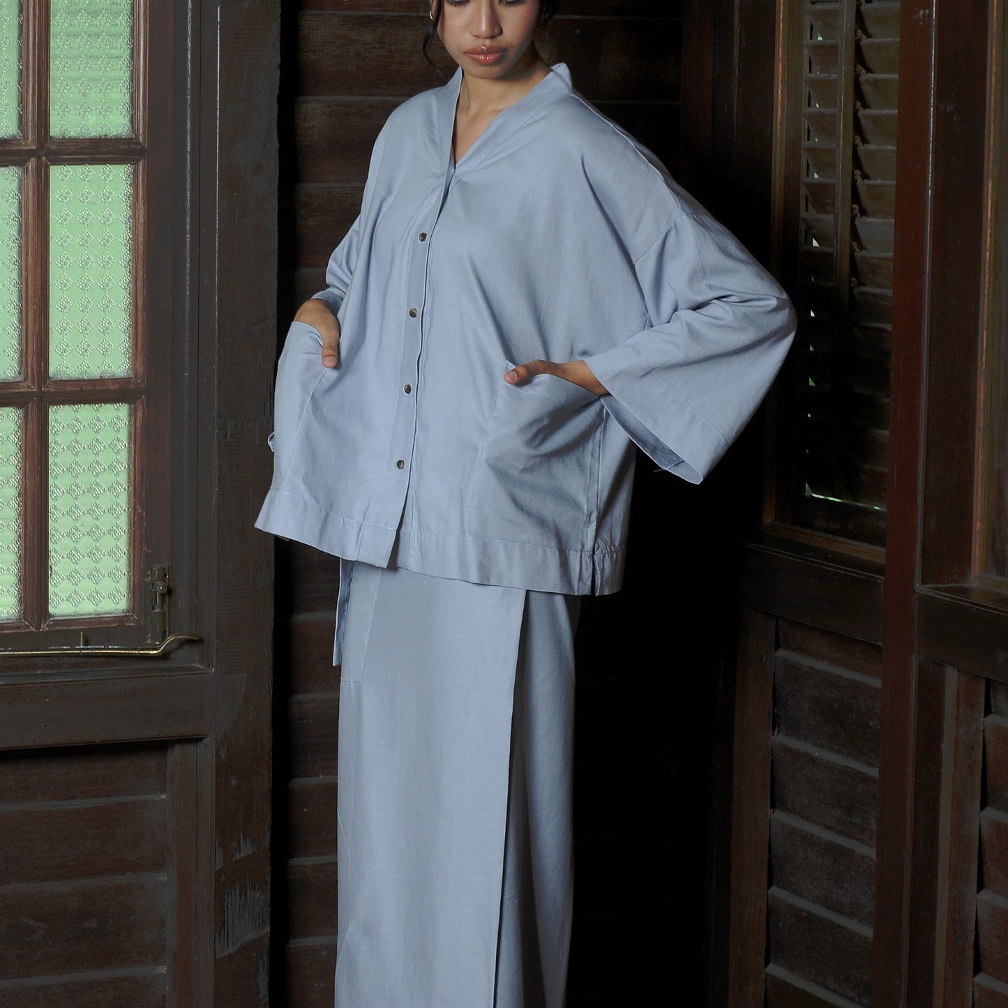 Kirana Boxy Kebaya in Blue