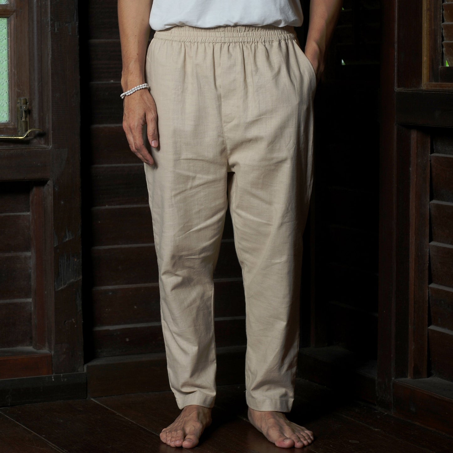 Takah Taper Pants in Beige