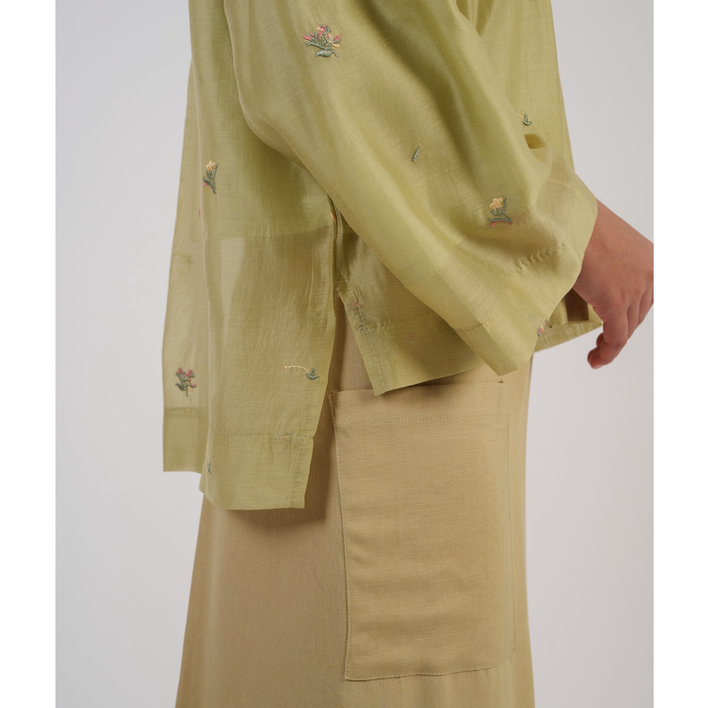 Hayashi Kurung Kedah Top In Green