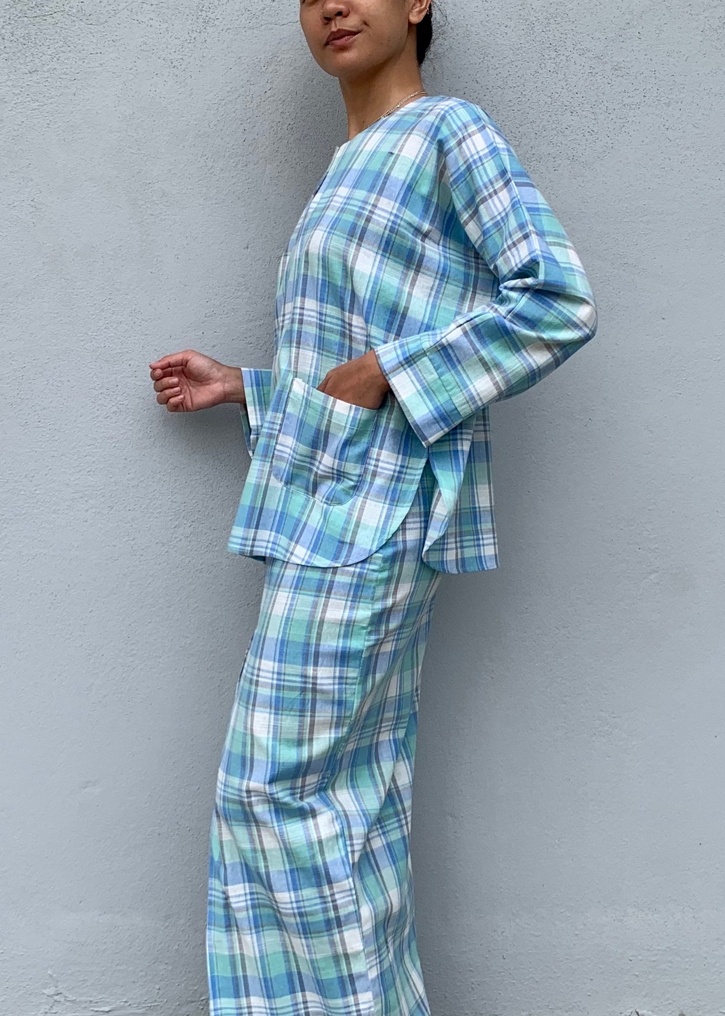 Kurung Mentari In Blue