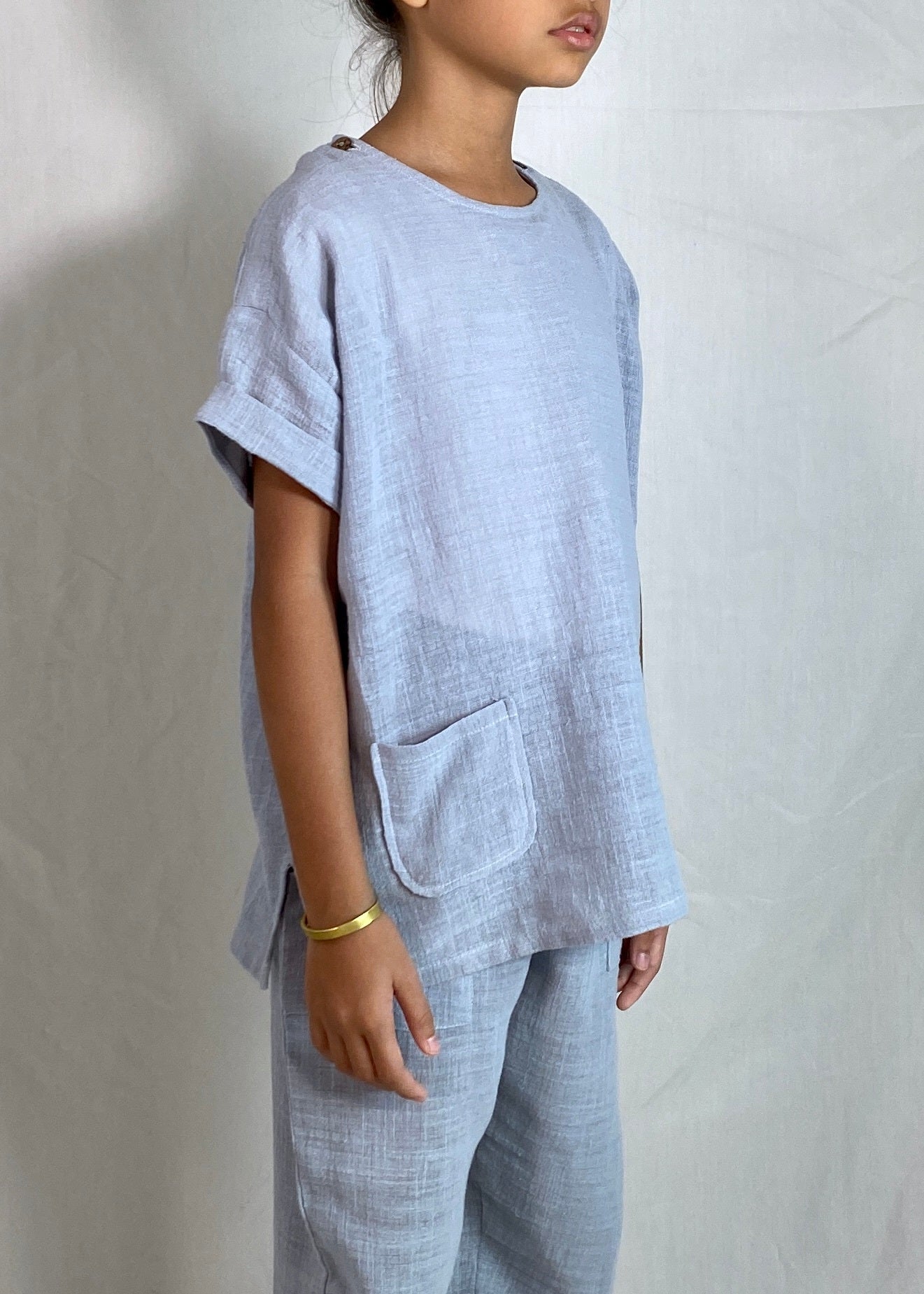 Riang Top In Light Blue