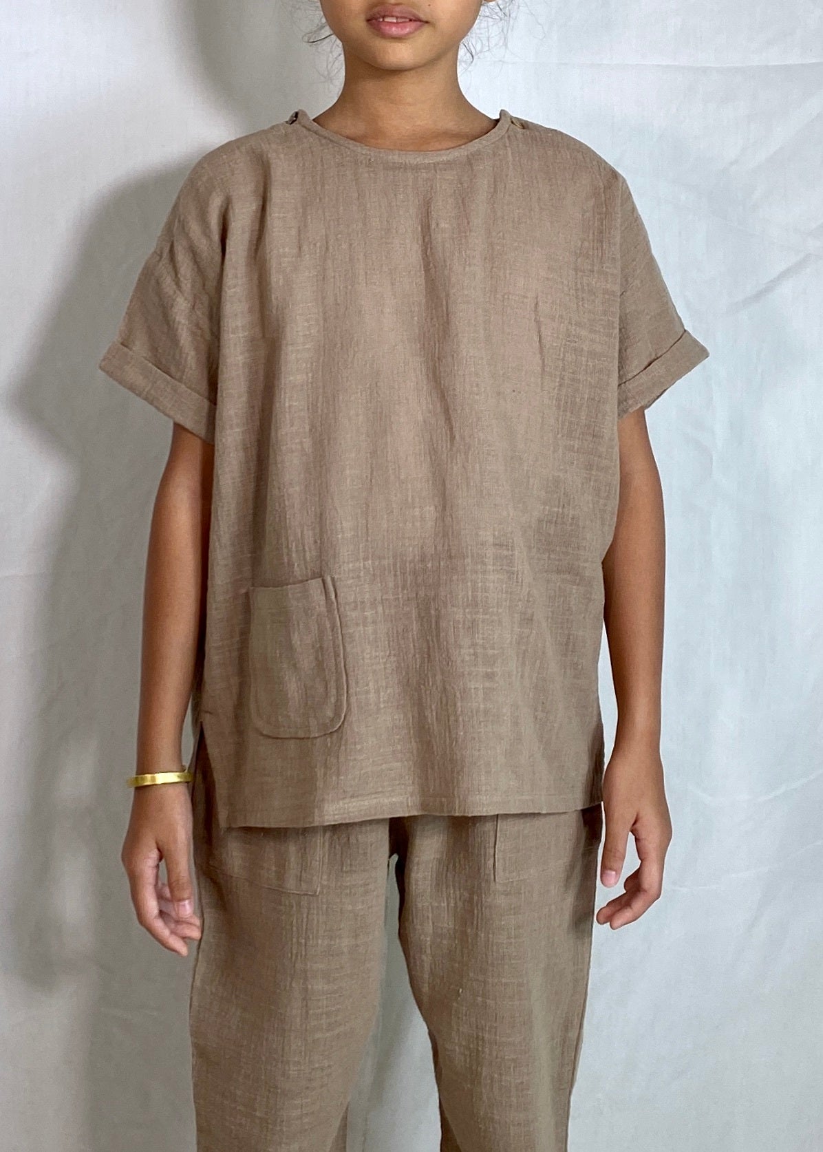 Riang Top In Brown