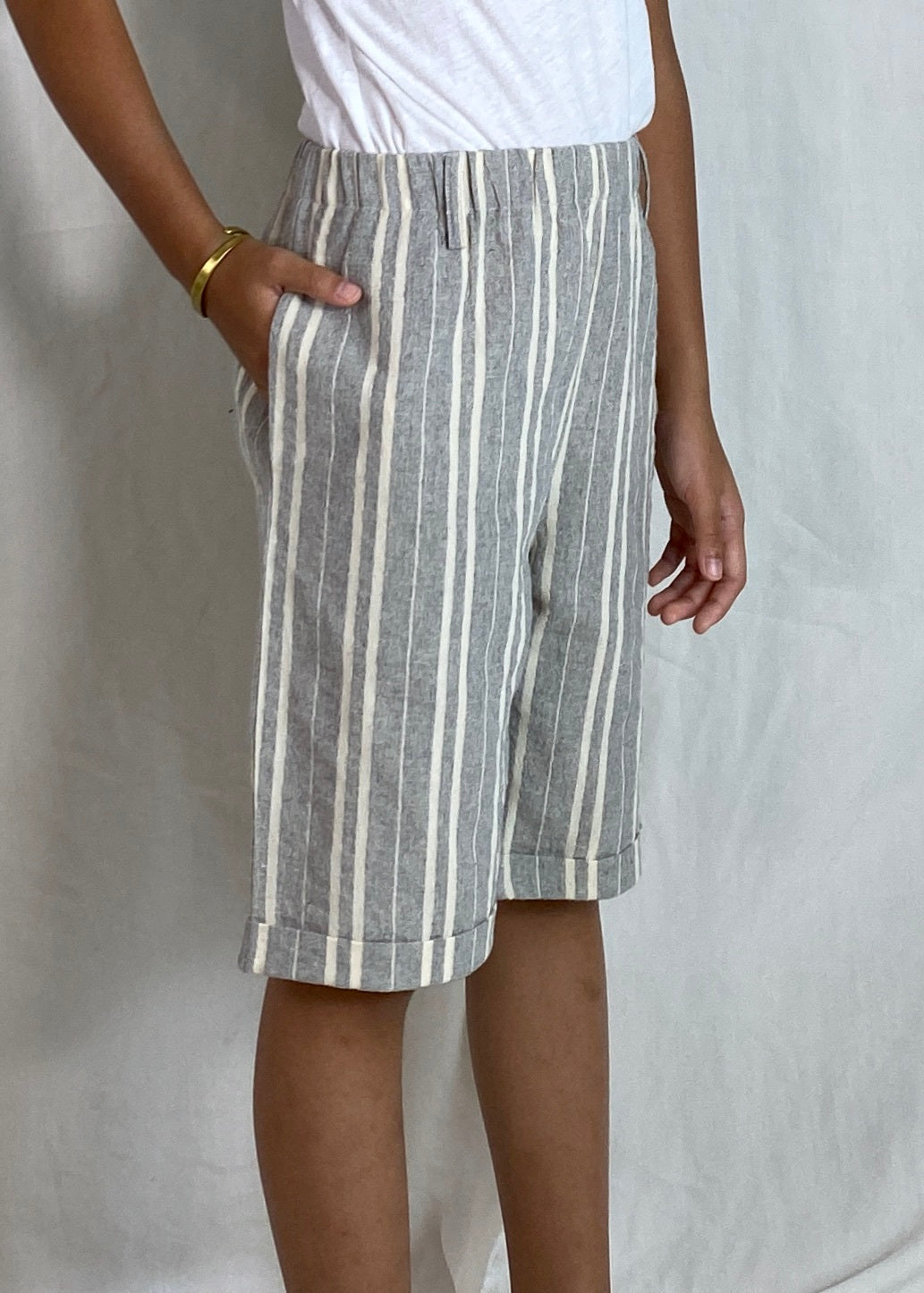 Ceria Shorts In Striped Blue