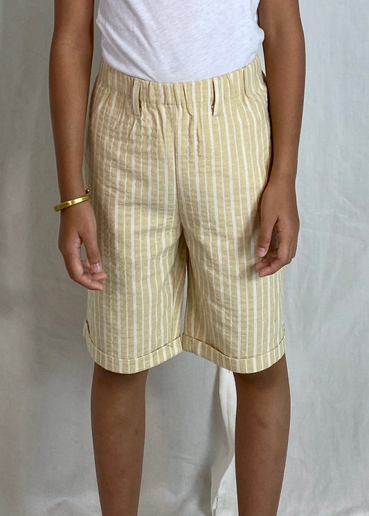 Ceria Shorts In Striped Yellow
