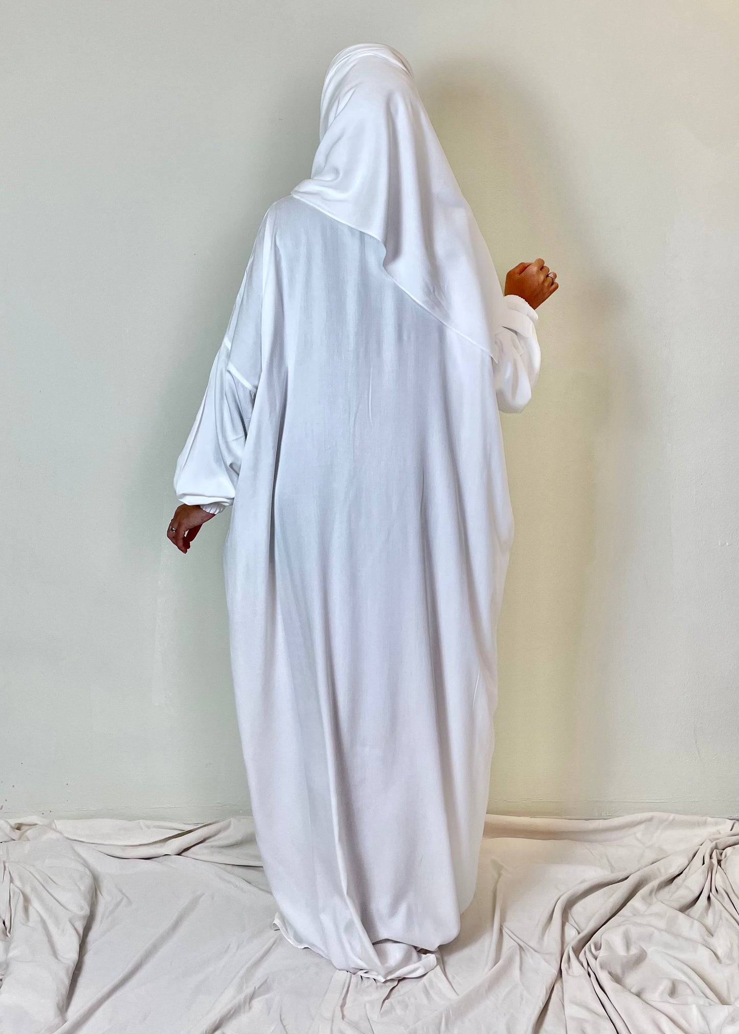 Onesie Telekung In White