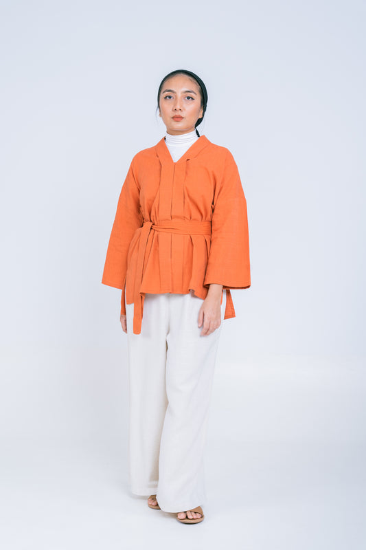 Sedara Kimono In Teracotta