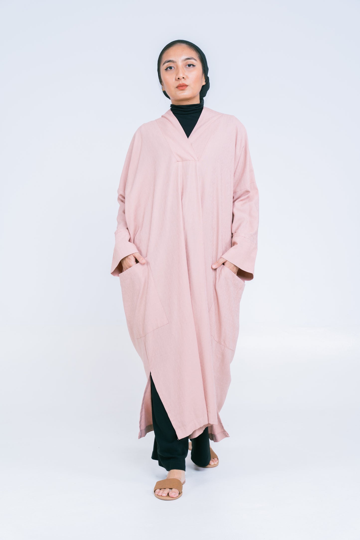 Nenek Dress In Pink Guava