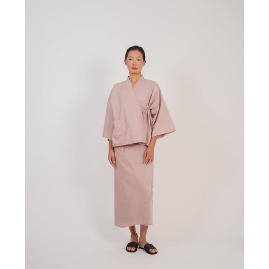 Kumo Kimono Set In Dusty Pink