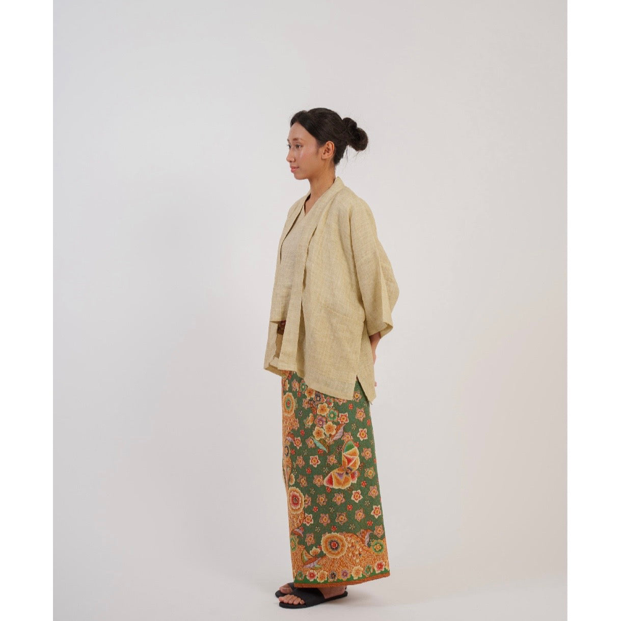 Mekar Kimono X Pithecanthropus Bali Set in Tan (WITH NO INNER)