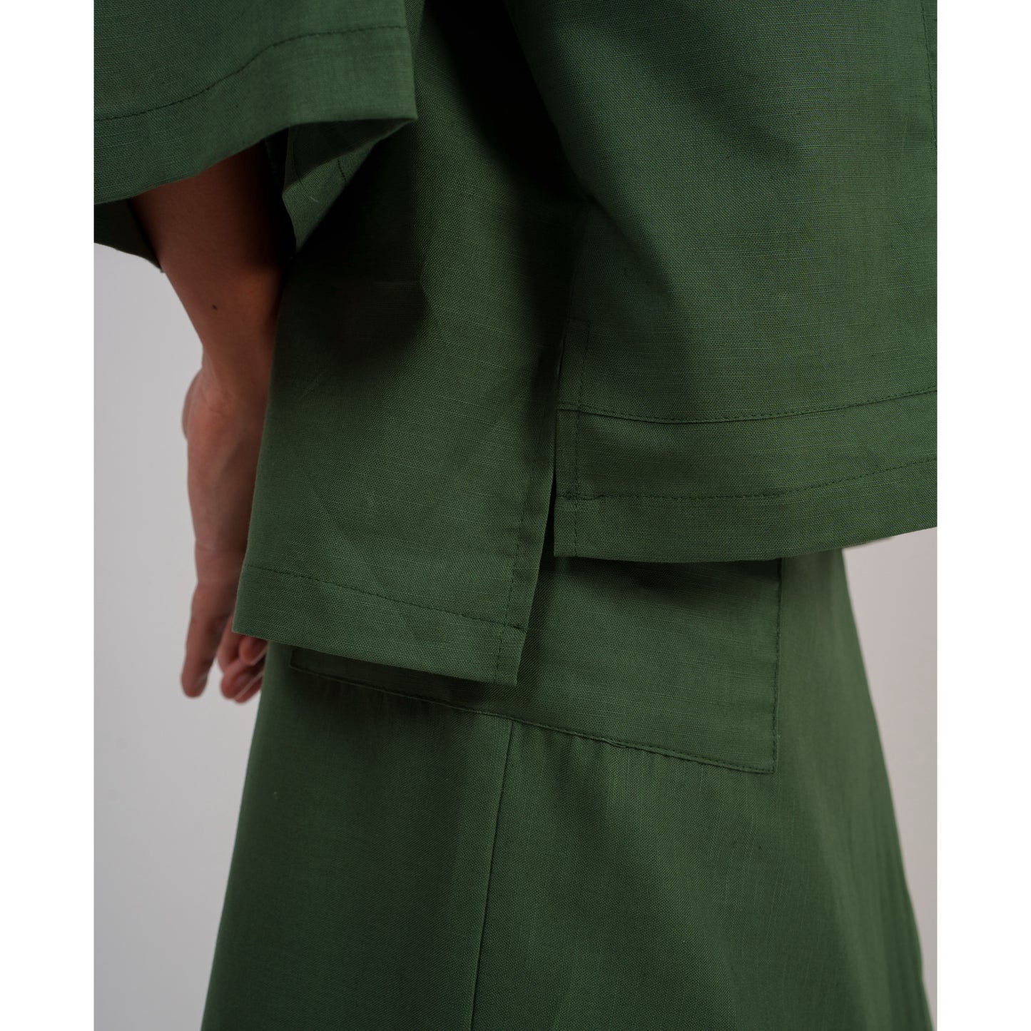 Kumo Kimono Set In Emerald Green