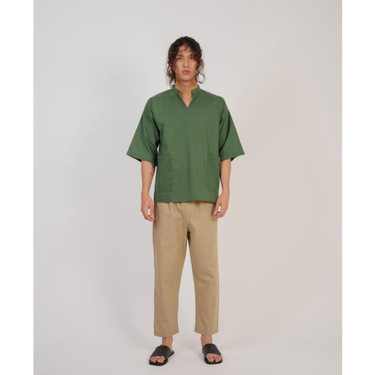 Niji Top In Emerald Green