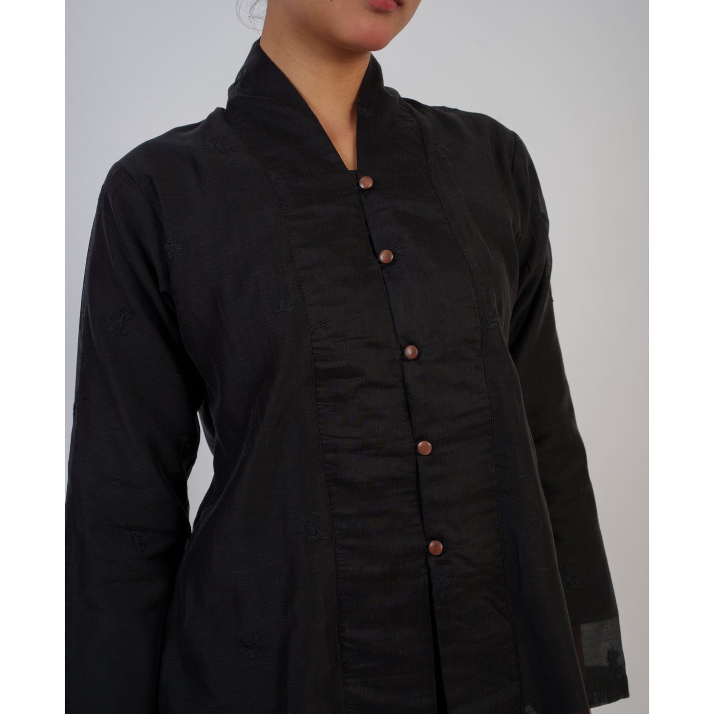 Yuki Kebaya Pendek Set in Black