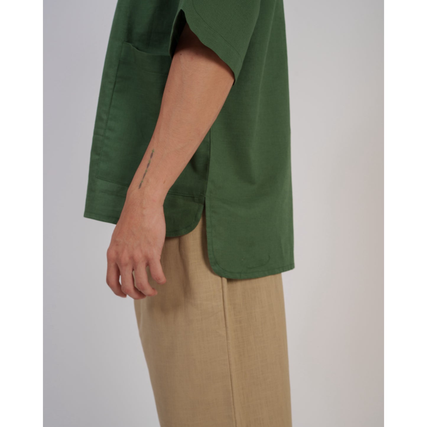 Niji Top In Emerald Green