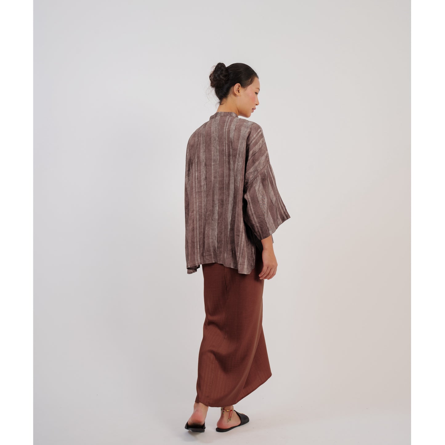 Tsuki Boxy Kurung Kedah in Plum