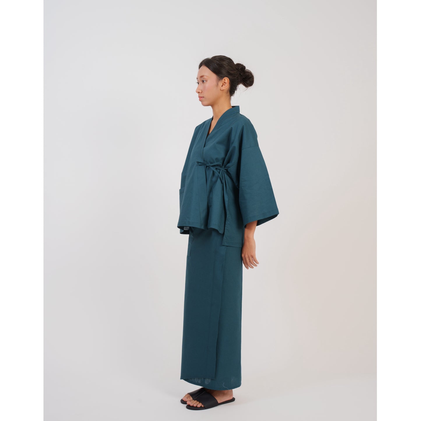 Kumo Kimono Set In Teal Blue