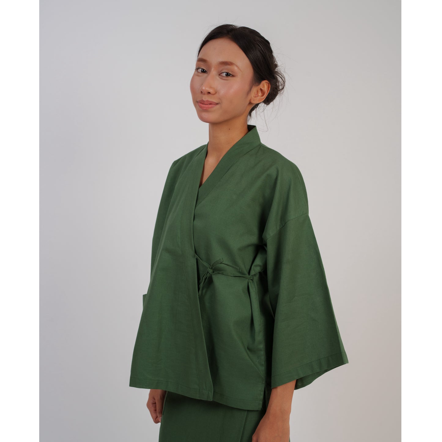 Kumo Kimono Set In Emerald Green