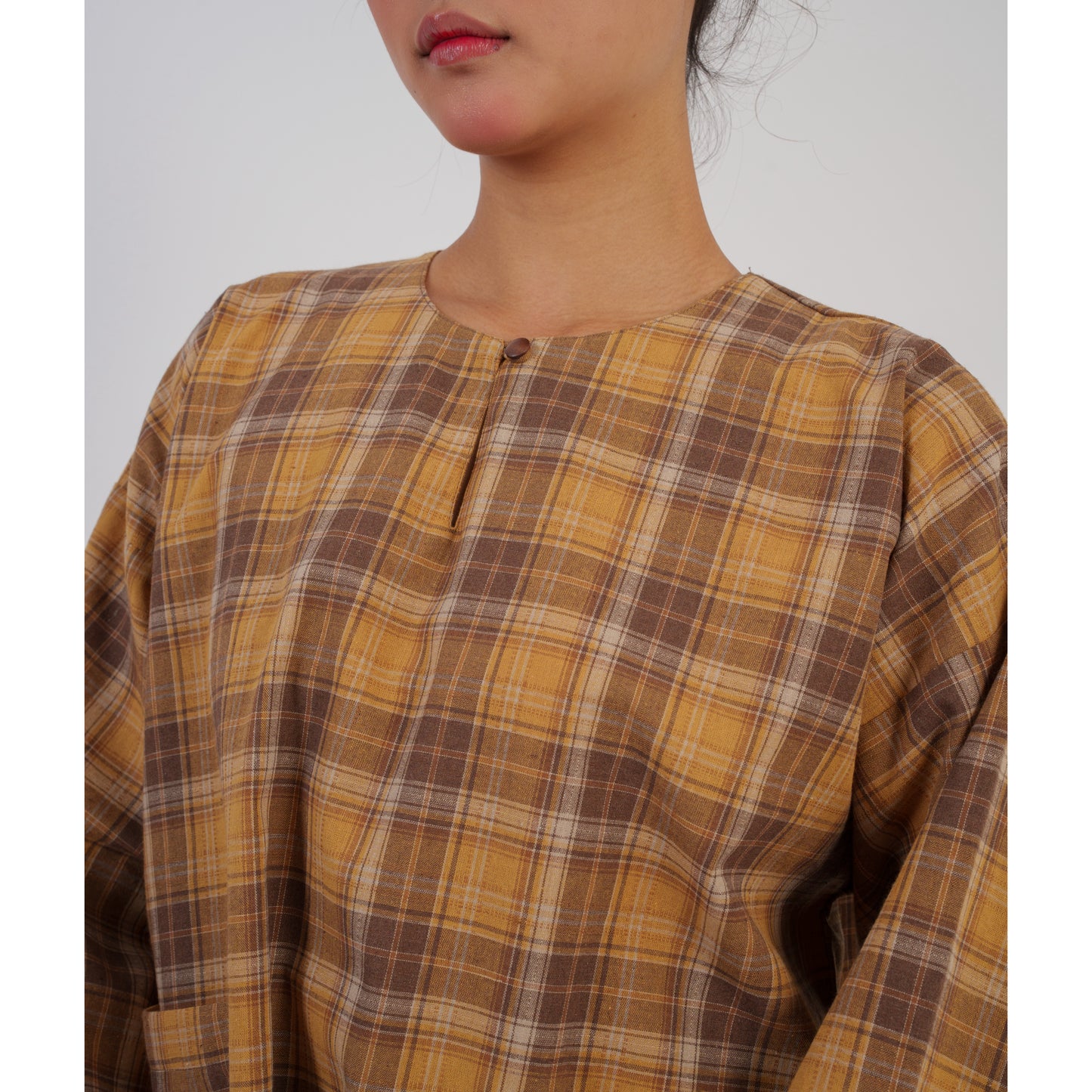 Mori Kurung Kedah Top in Mustard