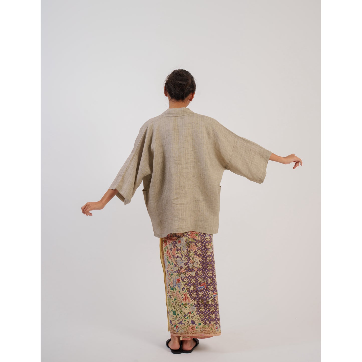 Mekar Kimono X Pithecanthropus Bali Set in Grey