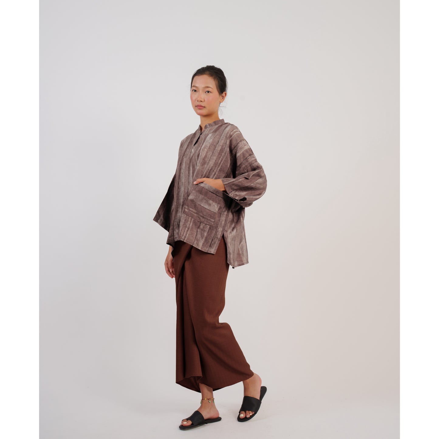 Tsuki Boxy Kurung Kedah in Plum