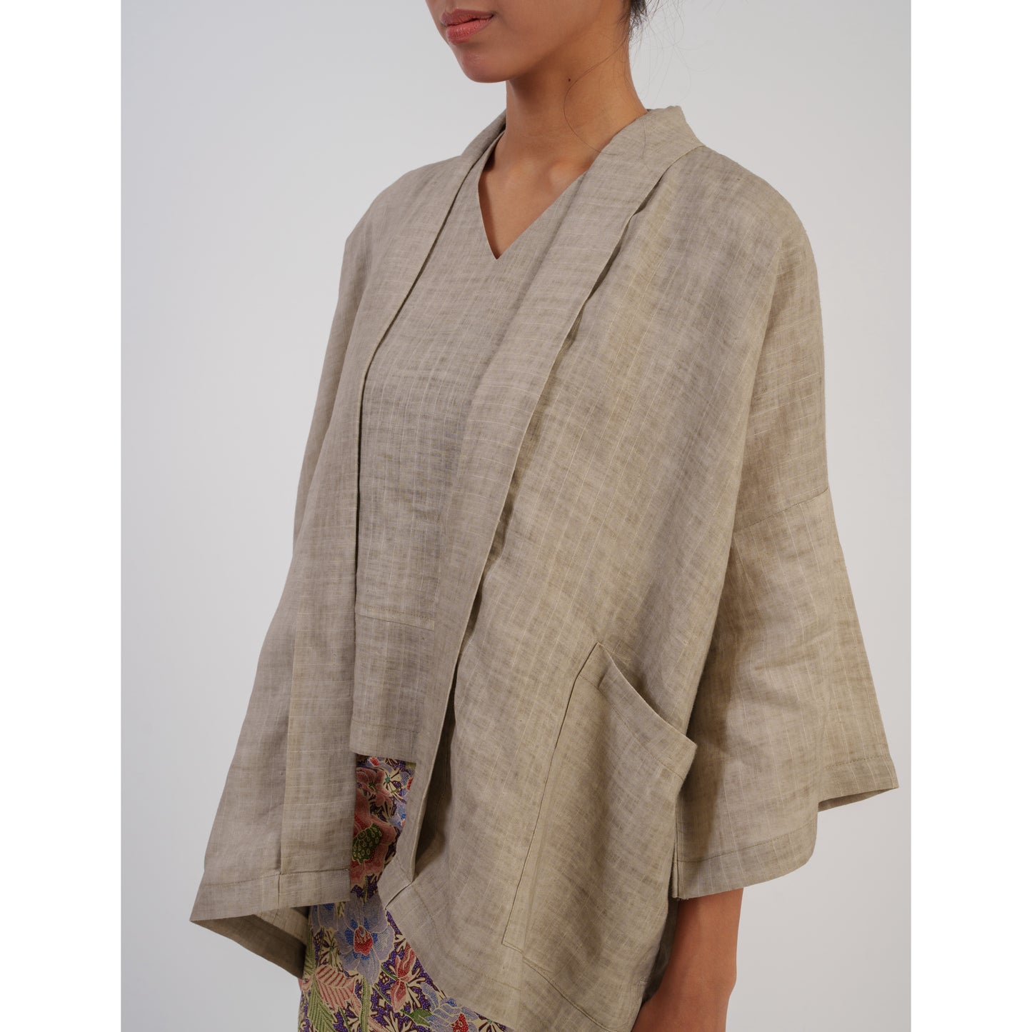 Mekar Kimono X Pithecanthropus Bali Set in Grey