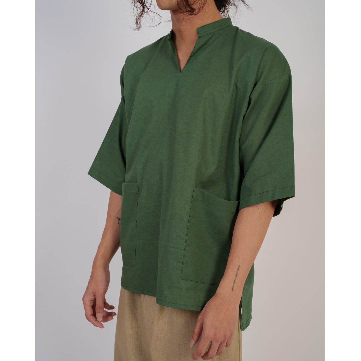 Niji Top In Emerald Green