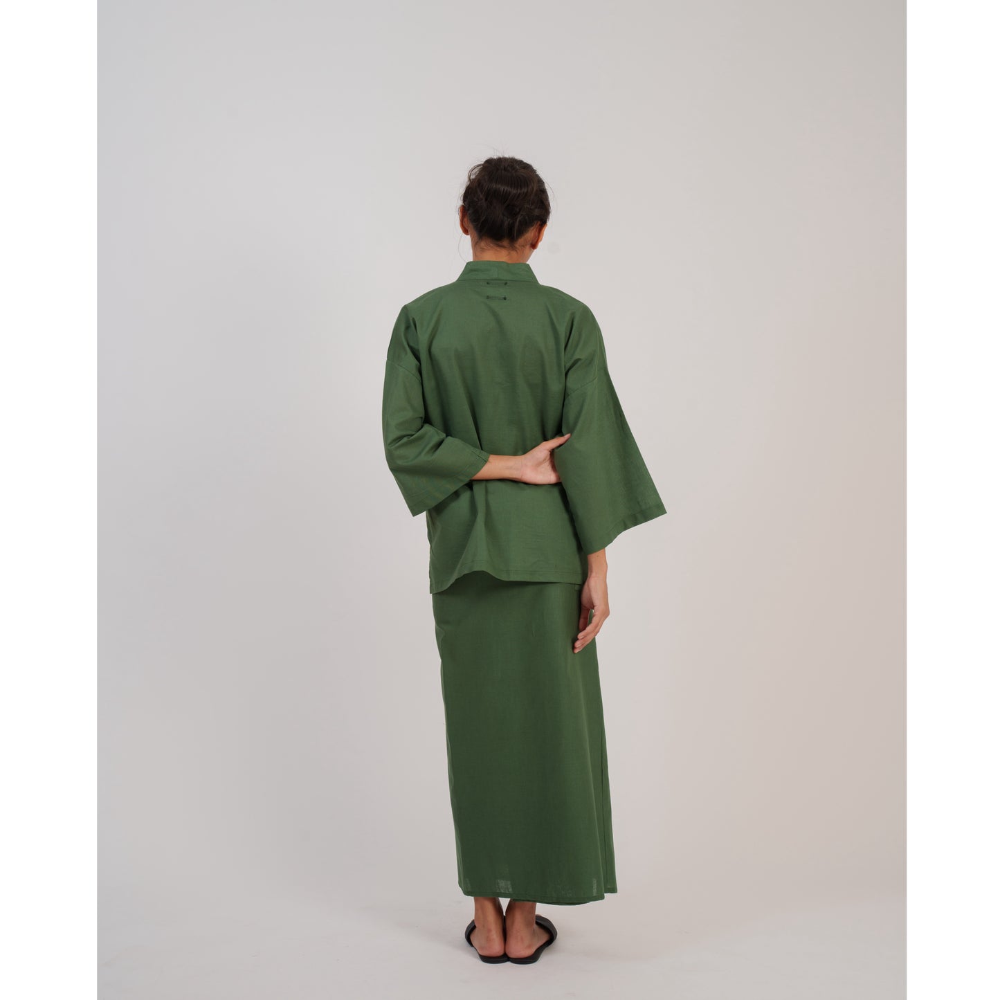 Kumo Kimono Set In Emerald Green