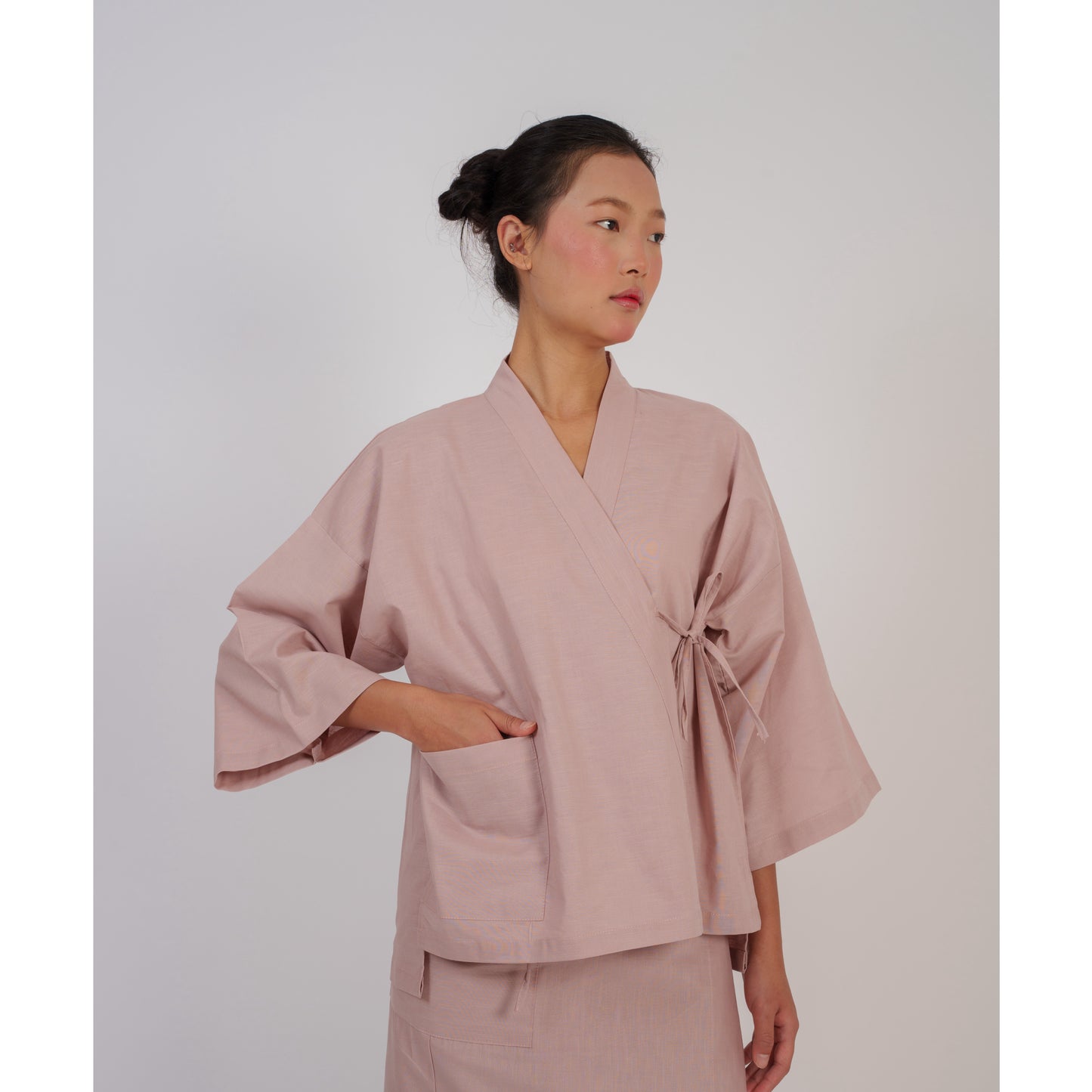Kumo Kimono Set In Dusty Pink