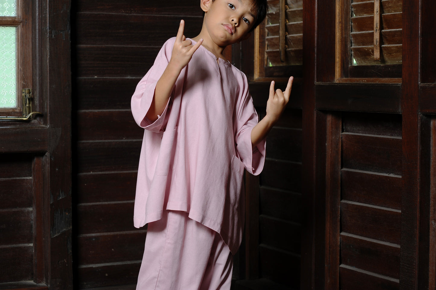 Kama Boy Set in Pink