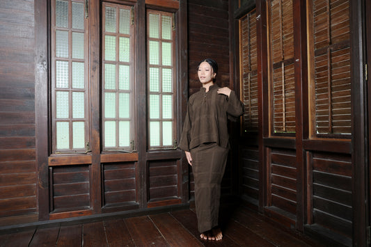 Nirmala Boxy Set in Olive