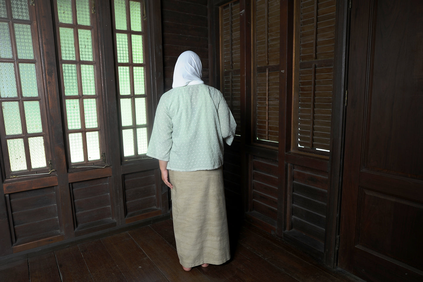 Puspita Kurung Kedah in Green