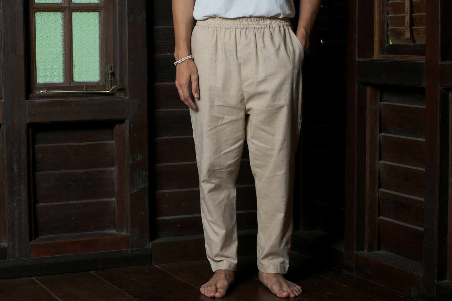 Takah Taper Pants in Beige