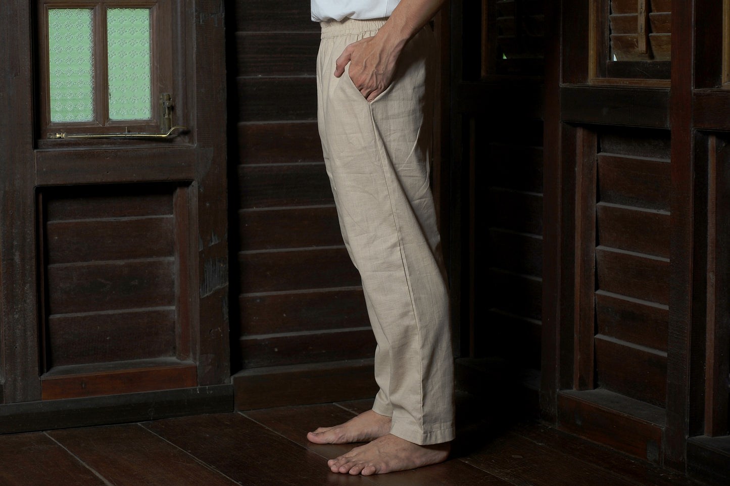 Takah Taper Pants in Beige