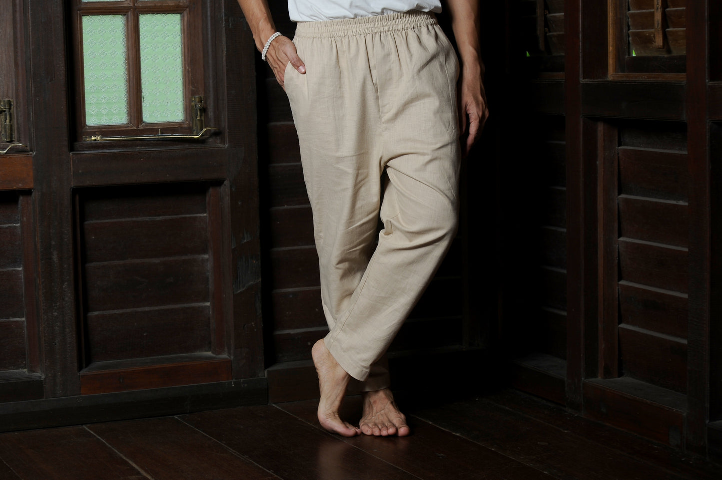 Takah Taper Pants in Beige