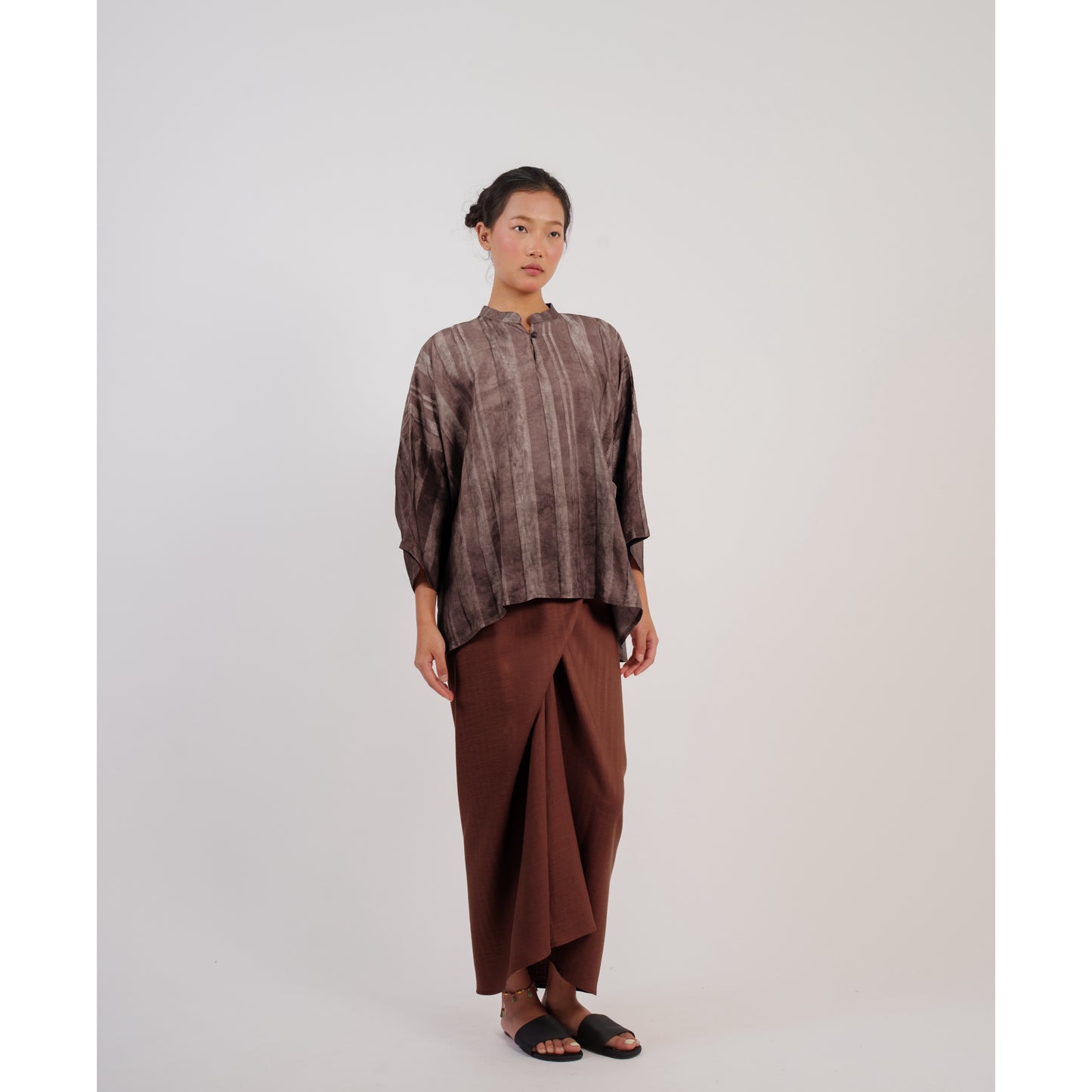 Tsuki Boxy Kurung Kedah in Plum