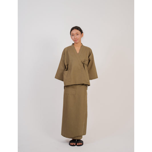 Kumo Kimono Set In Olive