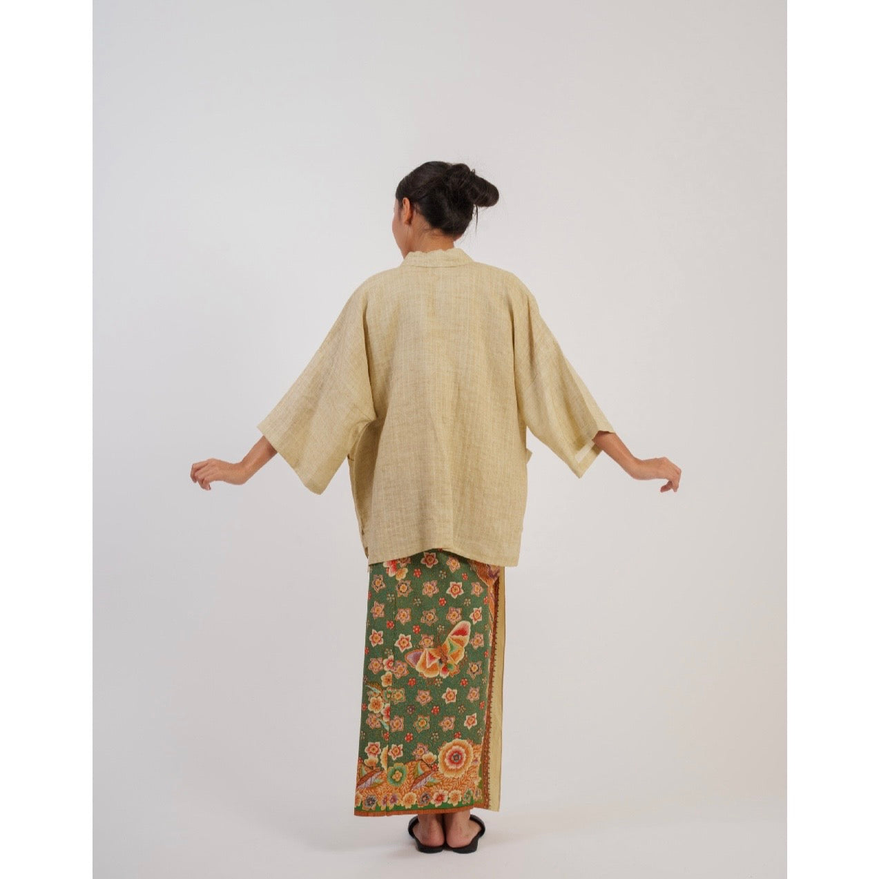Mekar Kimono X Pithecanthropus Bali Set in Tan (WITH NO INNER)