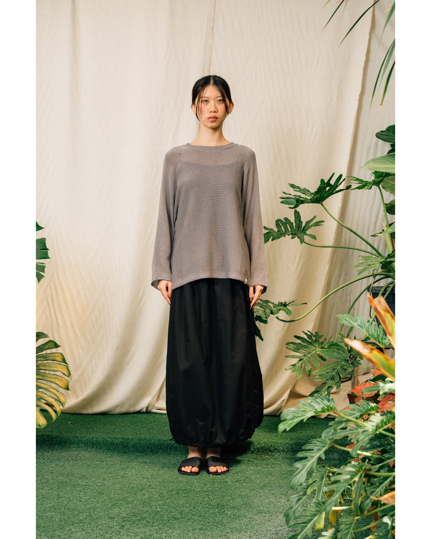 Ivy Knitted Top in Grey